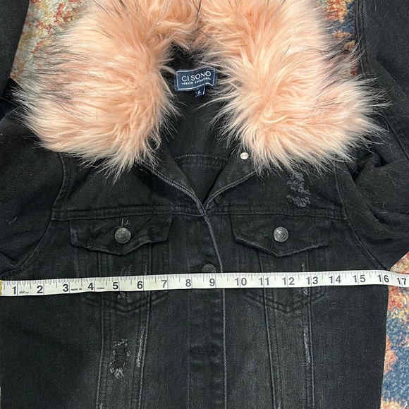 DISONO Denim Collection Cropped Black Jean Jacket - Picture 8 of 16